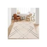 Rovigo Dijital Baskı Yıkanabilir Kaymaz Taban Salon Halısı RVG1203, Bej, 160 x 300