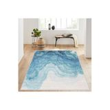 Rovigo Dijital Baskı Yıkanabilir Kaymaz Taban Salon Halısı RVG1212, Mavi, 100 x 300