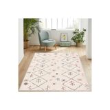 Rovigo Dijital Baskı Yıkanabilir Kaymaz Taban Salon Halısı RVG1214, Bej, 160 x 120