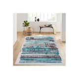 Rovigo Dijital Baskı Yıkanabilir Kaymaz Taban Salon Halısı RVG1220, Mavi, 160 x 300