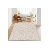 Rovigo Dijital Baskı Yıkanabilir Kaymaz Taban Salon Halısı RVG1222, Bej, 120 x 180