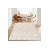 Rovigo Dijital Baskı Yıkanabilir Kaymaz Taban Salon Halısı RVG1223, Bej, 180 x 300