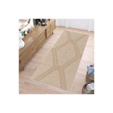 Rovigo Dijital Baskı Yıkanabilir Kaymaz Taban Salon Halısı RVG1226, Bej, 180 x 250