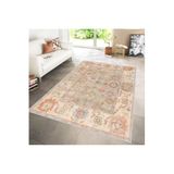Rovigo Dijital Baskı Yıkanabilir Kaymaz Taban Salon Halısı RVG1230, Bej, 120 x 180