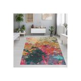 Rovigo Dijital Baskı Yıkanabilir Kaymaz Taban Salon Halısı RVG1232, Pembe, 100 x 300