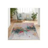 Rovigo Dijital Baskı Yıkanabilir Kaymaz Taban Salon Halısı RVG1233, Pembe, 100 x 150