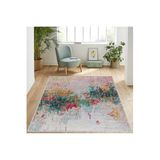 Rovigo Dijital Baskı Yıkanabilir Kaymaz Taban Salon Halısı RVG1233, Pembe, 180 x 250