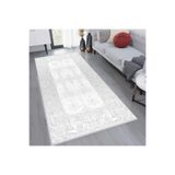 Rovigo Dijital Baskı Yıkanabilir Kaymaz Taban Salon Halısı RVG1239, Gri, 160 x 230