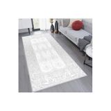 Rovigo Dijital Baskı Yıkanabilir Kaymaz Taban Salon Halısı RVG1239, Gri, 80 x 150