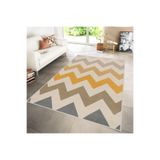 Rovigo Dijital Baskı Yıkanabilir Kaymaz Taban Salon Halısı RVG1240, Sarı, 100 x 200