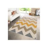 Rovigo Dijital Baskı Yıkanabilir Kaymaz Taban Salon Halısı RVG1240, Sarı, 160 x 300