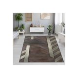 Rovigo Dijital Baskı Yıkanabilir Kaymaz Taban Salon Halısı RVG1243, Kahve, 160 x 300