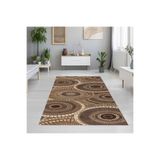 Rovigo Dijital Baskı Yıkanabilir Kaymaz Taban Salon Halısı RVG1245, Kahve, 180 x 250