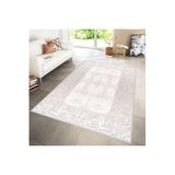 Rovigo Dijital Baskı Yıkanabilir Kaymaz Taban Salon Halısı RVG1257, Bej, 120 x 180