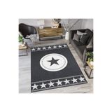 Rovigo Dijital Baskı Yıkanabilir Kaymaz Taban Salon Halısı RVG1268, Siyah, 160 x 300