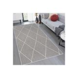 Rovigo Dijital Baskı Yıkanabilir Kaymaz Taban Salon Halısı RVG1269, Gri, 80 x 150