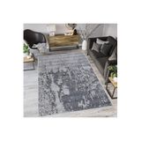 Rovigo Dijital Baskı Yıkanabilir Kaymaz Taban Salon Halısı RVG1271, Gri, 120 x 180