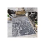 Rovigo Dijital Baskı Yıkanabilir Kaymaz Taban Salon Halısı RVG1271, Gri, 180 x 250