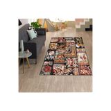 Rovigo Dijital Baskı Yıkanabilir Kaymaz Taban Salon Halısı RVG1283, Siyah, 100 x 300