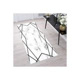 Rovigo Dijital Baskı Yıkanabilir Kaymaz Taban Salon Halısı RVG1285, Beyaz, 50 x 80