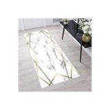 Rovigo Dijital Baskı Yıkanabilir Kaymaz Taban Salon Halısı RVG1286, Beyaz, 100 x 300