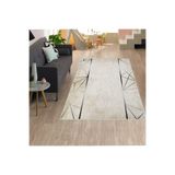 Rovigo Dijital Baskı Yıkanabilir Kaymaz Taban Salon Halısı RVG1287, Bej, 120 x 180