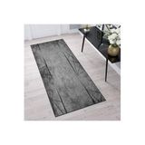 Rovigo Dijital Baskı Yıkanabilir Kaymaz Taban Salon Halısı RVG1289, Siyah, 100 x 150