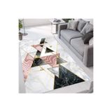 Rovigo Dijital Baskı Yıkanabilir Kaymaz Taban Salon Halısı RVG1295, Pembe, 160 x 300