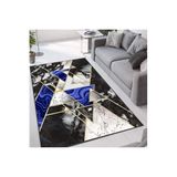 Rovigo Dijital Baskı Yıkanabilir Kaymaz Taban Salon Halısı RVG1297, Mavi, 180 x 300