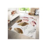 Rovigo Dijital Baskı Yıkanabilir Kaymaz Taban Salon Halısı RVG1300, Pembe, 160 x 230