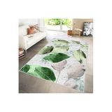 Rovigo Dijital Baskı Yıkanabilir Kaymaz Taban Salon Halısı RVG1301, Yeşil, 160 x 300