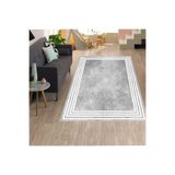 Rovigo Dijital Baskı Yıkanabilir Kaymaz Taban Salon Halısı RVG1305, Gri, 50 x 80