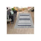Rovigo Dijital Baskı Yıkanabilir Kaymaz Taban Salon Halısı RVG1307, Gri, 120 x 180