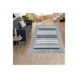 Rovigo Dijital Baskı Yıkanabilir Kaymaz Taban Salon Halısı RVG1307, Gri, 80 x 150