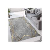 Rovigo Dijital Baskı Yıkanabilir Kaymaz Taban Salon Halısı RVG1310, Gri, 120 x 180
