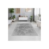 Rovigo Dijital Baskı Yıkanabilir Kaymaz Taban Salon Halısı RVG1318, Gri, 50 x 80