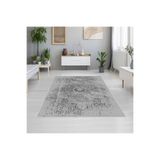 Rovigo Dijital Baskı Yıkanabilir Kaymaz Taban Salon Halısı RVG1318, Gri, 80 x 300