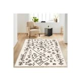 Rovigo Dijital Baskı Yıkanabilir Kaymaz Taban Salon Halısı RVG1321, Bej, 100 x 200