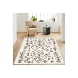 Rovigo Dijital Baskı Yıkanabilir Kaymaz Taban Salon Halısı RVG1321, Bej, 180 x 250