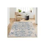 Rovigo Dijital Baskı Yıkanabilir Kaymaz Taban Salon Halısı RVG1322, Mavi, 160 x 300