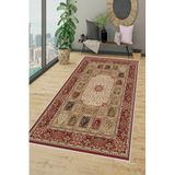 Rovigo Dijital Baskı Yıkanabilir Kaymaz Taban Salon Halısı RVG1328-HT075, Kırmızı, 180 x 250