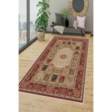 Rovigo Dijital Baskı Yıkanabilir Kaymaz Taban Salon Halısı RVG1328-HT075, Kırmızı, 180 x 300