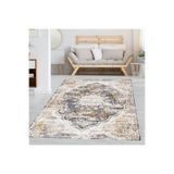 Rovigo Dijital Baskı Yıkanabilir Kaymaz Taban Salon Halısı RVG1338-HT631, Bej, 160 x 300