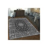 Rovigo Dijital Baskı Yıkanabilir Kaymaz Taban Salon Halısı RVG1339-HT125, Gri, 180 x 300