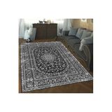 Rovigo Dijital Baskı Yıkanabilir Kaymaz Taban Salon Halısı RVG1339-HT125, Gri, 50 x 80