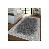 Rovigo Dijital Baskı Yıkanabilir Kaymaz Taban Salon Halısı RVG1344-HT244, Gri, 80 x 300