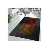 Rovigo Dijital Baskı Yıkanabilir Kaymaz Taban Salon Halısı RVG1351-HT924, Siyah, 180 x 250