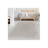 Rovigo Dijital Baskı Yıkanabilir Kaymaz Taban Salon Halısı RVG1354-HT397, Bej, 160 x 230