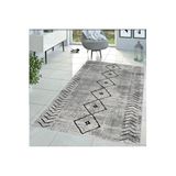 Rovigo Dijital Baskı Yıkanabilir Kaymaz Taban Salon Halısı RVG1360-HT-962, Gri, 100 x 300