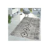 Rovigo Dijital Baskı Yıkanabilir Kaymaz Taban Salon Halısı RVG1360-HT-962, Gri, 180 x 250